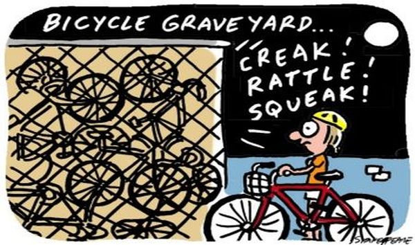 Bicycle Gravyard Comic Image